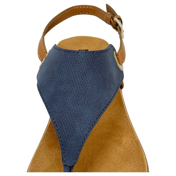 White Mountain London Navy Faux Leather Womens Thong Sandals Size 10M - Picture 7 of 12